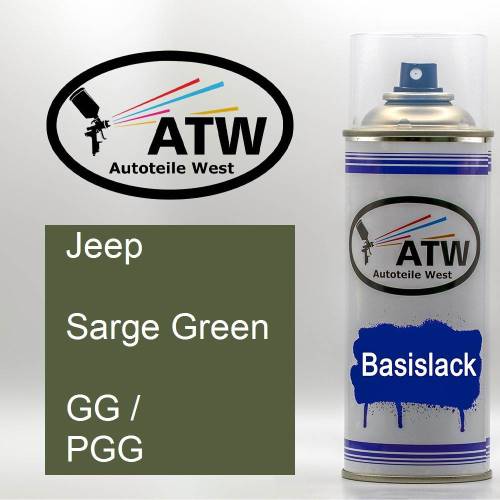 Jeep, Sarge Green, GG / PGG: 400ml Sprühdose, von ATW Autoteile West.